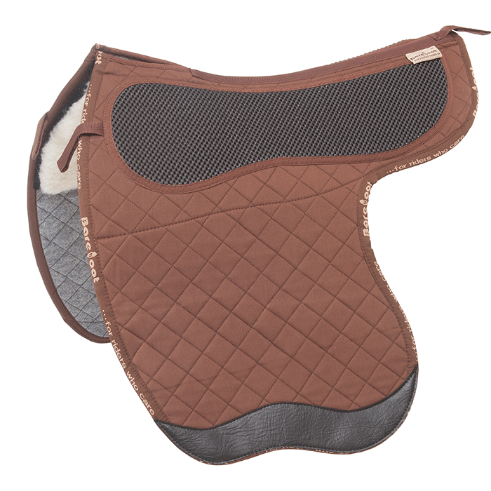 simhoa Tapis de selle anglais confortable à dos nu, tapis d'équitation