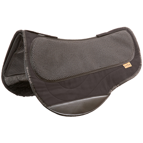 Tapis de selle INFI-KNIT dressage noir et caramel – MADE NATURE