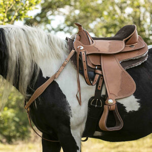 Tapis de selle pour cheval Tattini Decor Or Rose - marron - Full - Sport